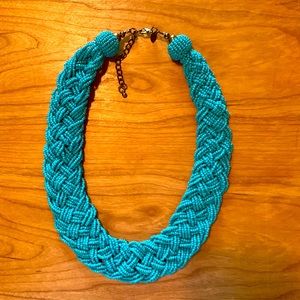 Turquoise beaded costume necklace